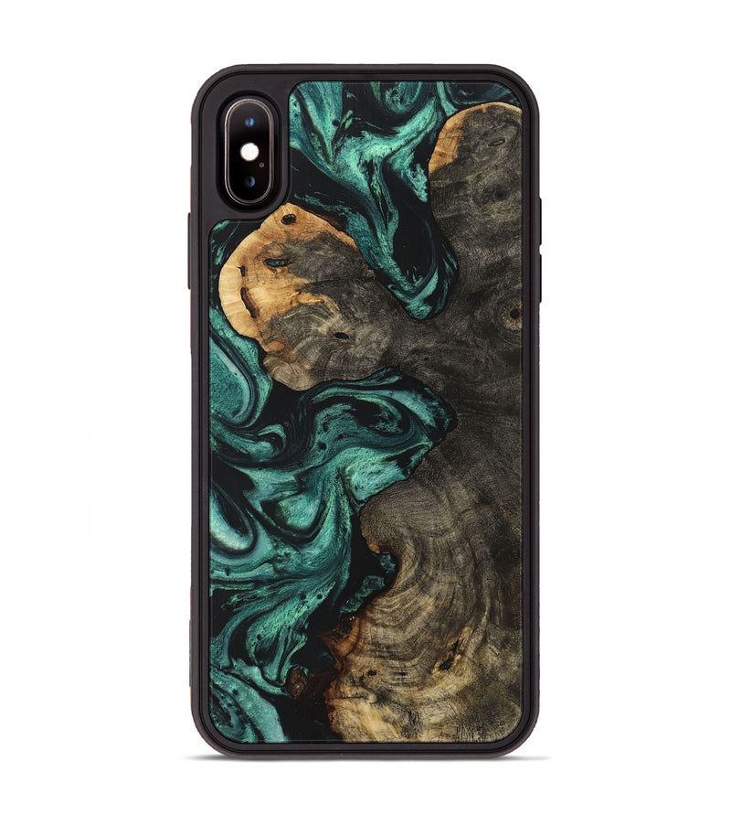 iPhone Xs Max Wood Phone Case - Patrice (Green, 723432)