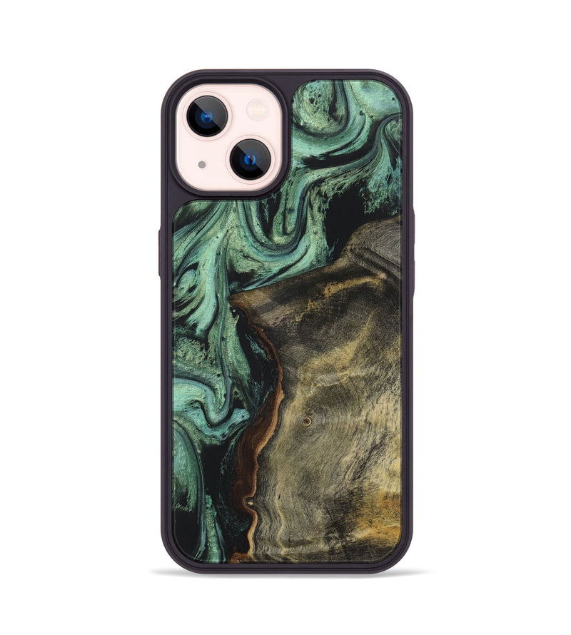 iPhone 14 Wood Phone Case - Dick (Green, 723433)