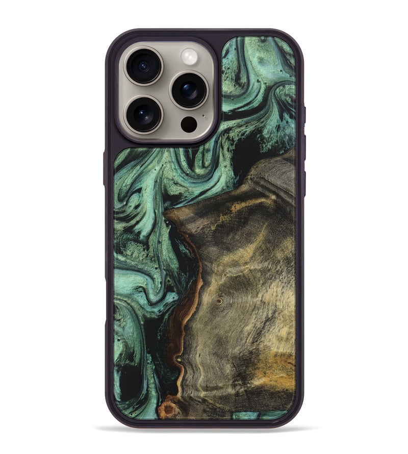 iPhone 16 Pro Max Wood Phone Case - Dick (Green, 723433)