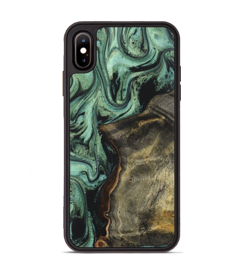 iPhone Xs Max Wood Phone Case - Dick (Green, 723433)