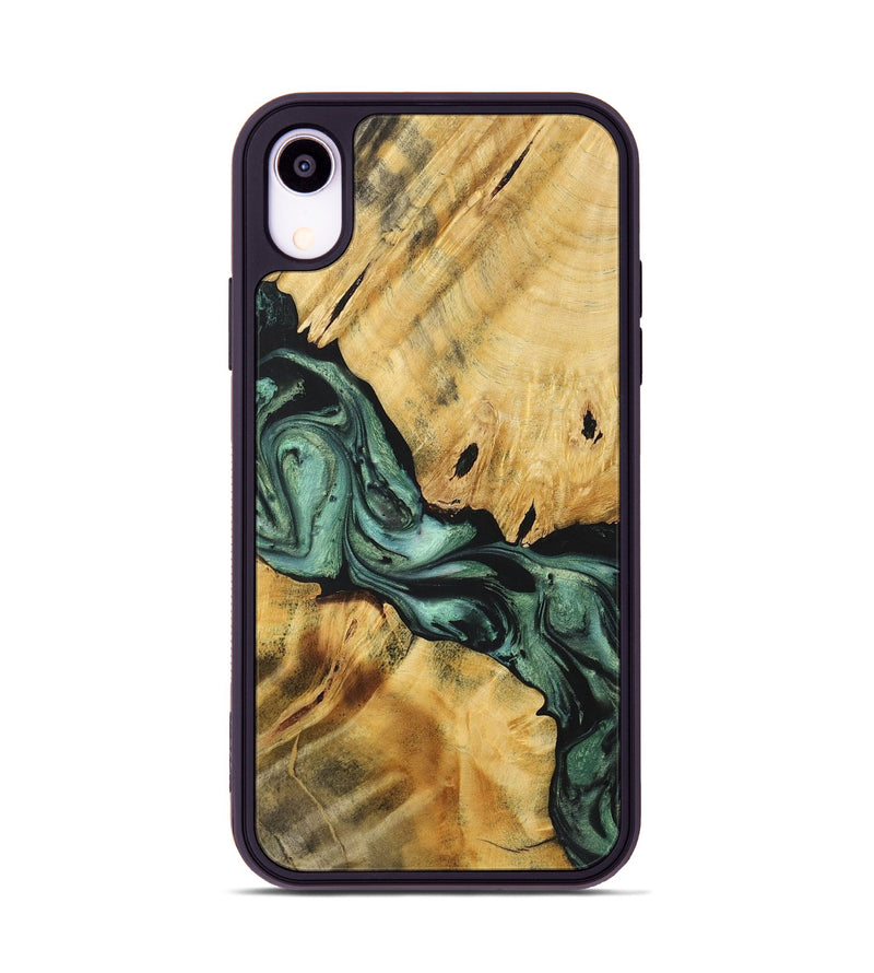 iPhone Xr Wood Phone Case - Sammy (Green, 723434)