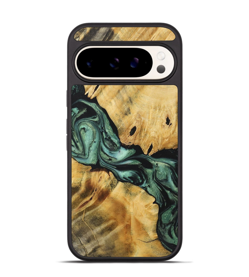 Pixel 9 Wood Phone Case - Sammy (Green, 723434)