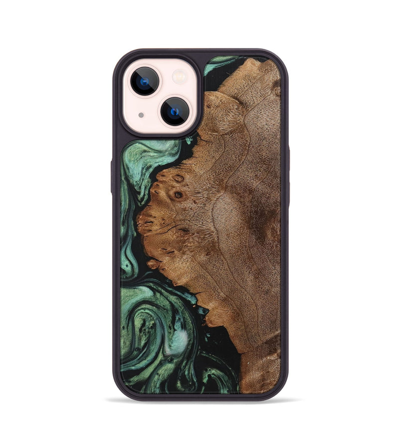 iPhone 14 Wood Phone Case - Raquel (Green, 723435)