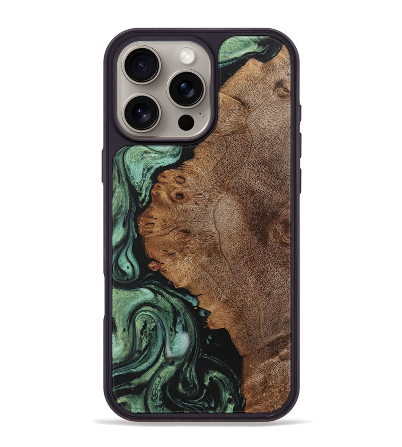 iPhone 16 Pro Max Wood Phone Case - Raquel (Green, 723435)