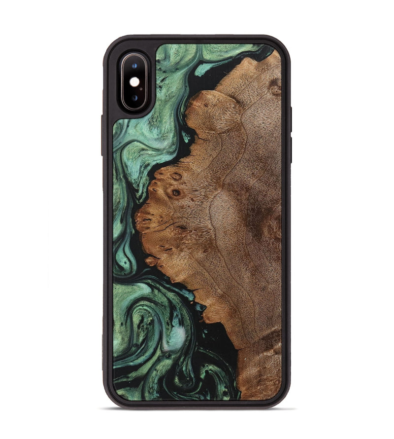 iPhone Xs Max Wood Phone Case - Raquel (Green, 723435)