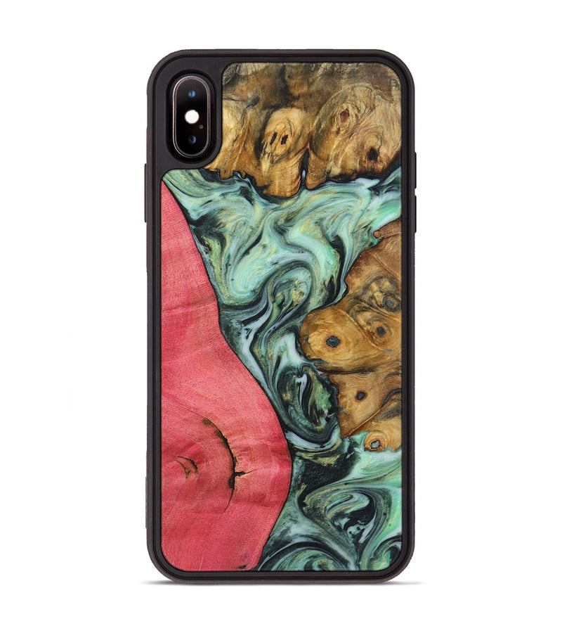 iPhone Xs Max Wood Phone Case - Skyler (Green, 723438)