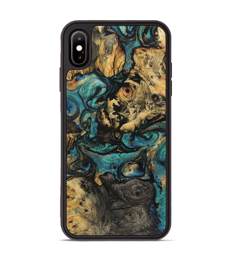 iPhone Xs Max Wood Phone Case - Annette (Green, 723439)