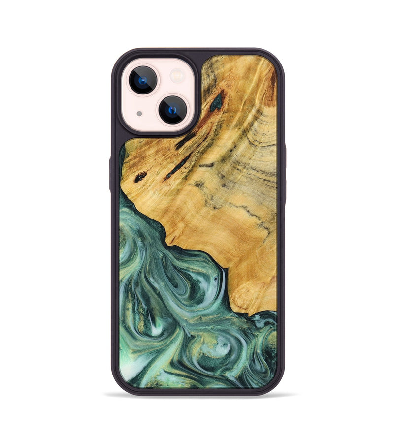 iPhone 14 Wood Phone Case - Bryson (Green, 723440)