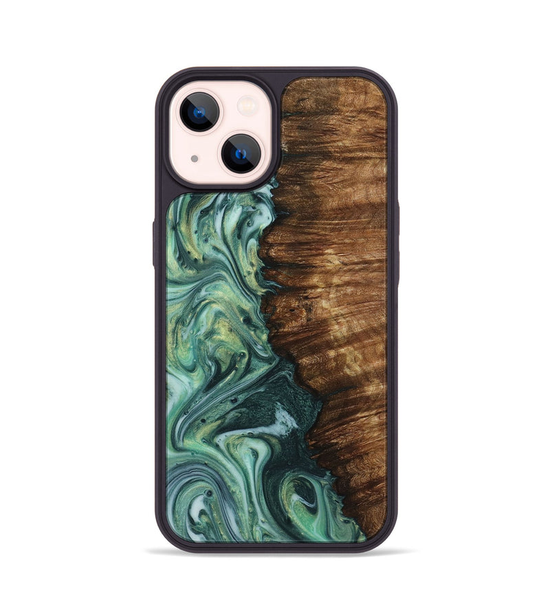 iPhone 14 Wood Phone Case - Aylin (Green, 723441)