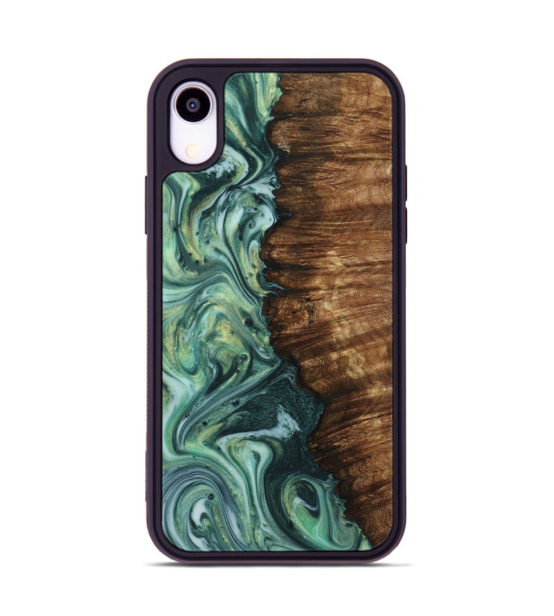 iPhone Xr Wood Phone Case - Aylin (Green, 723441)