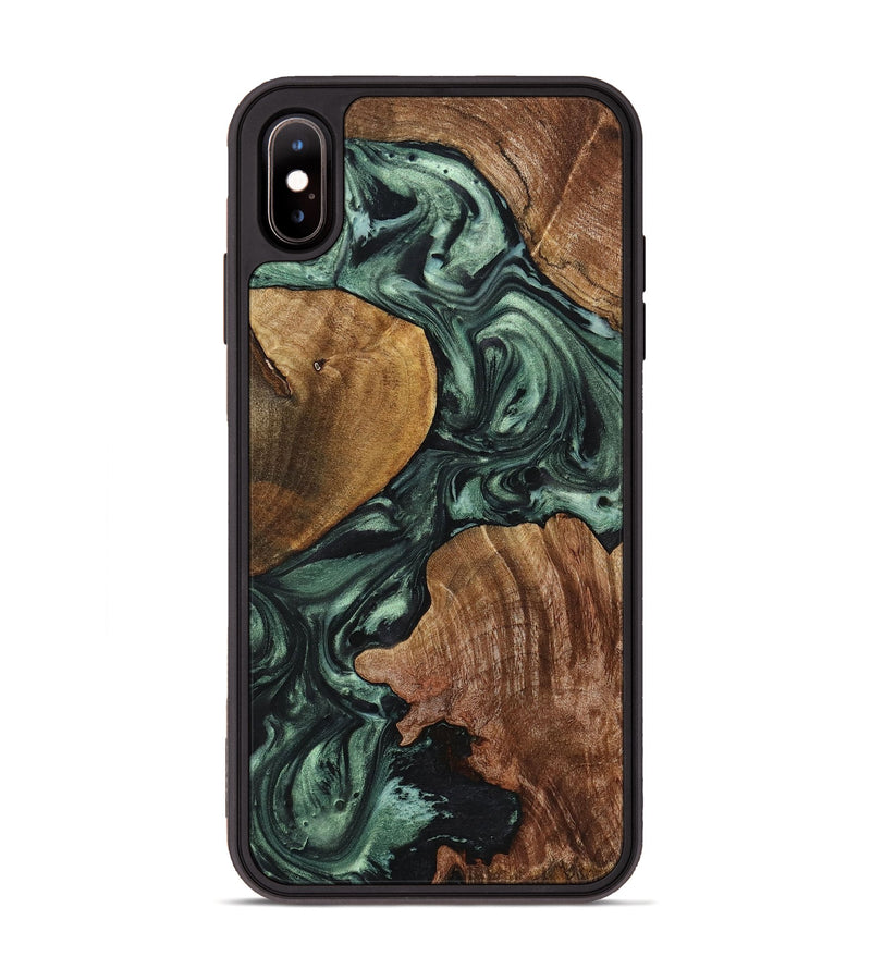 iPhone Xs Max Wood Phone Case - Sienna (Green, 723442)