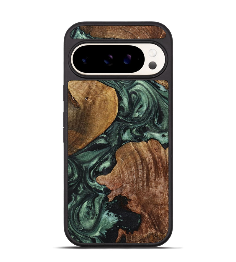 Pixel 9 Wood Phone Case - Sienna (Green, 723442)