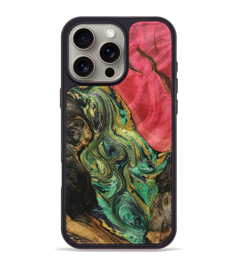 iPhone 16 Pro Max Wood Phone Case - Archer (Green, 723444)