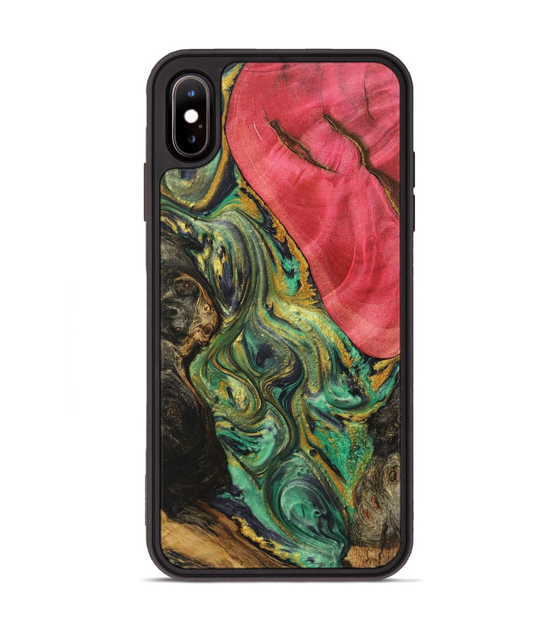 iPhone Xs Max Wood Phone Case - Archer (Green, 723444)