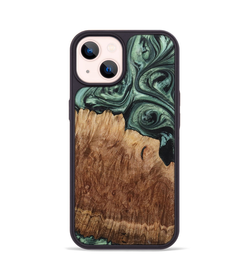 iPhone 14 Wood Phone Case - Rihanna (Green, 723445)