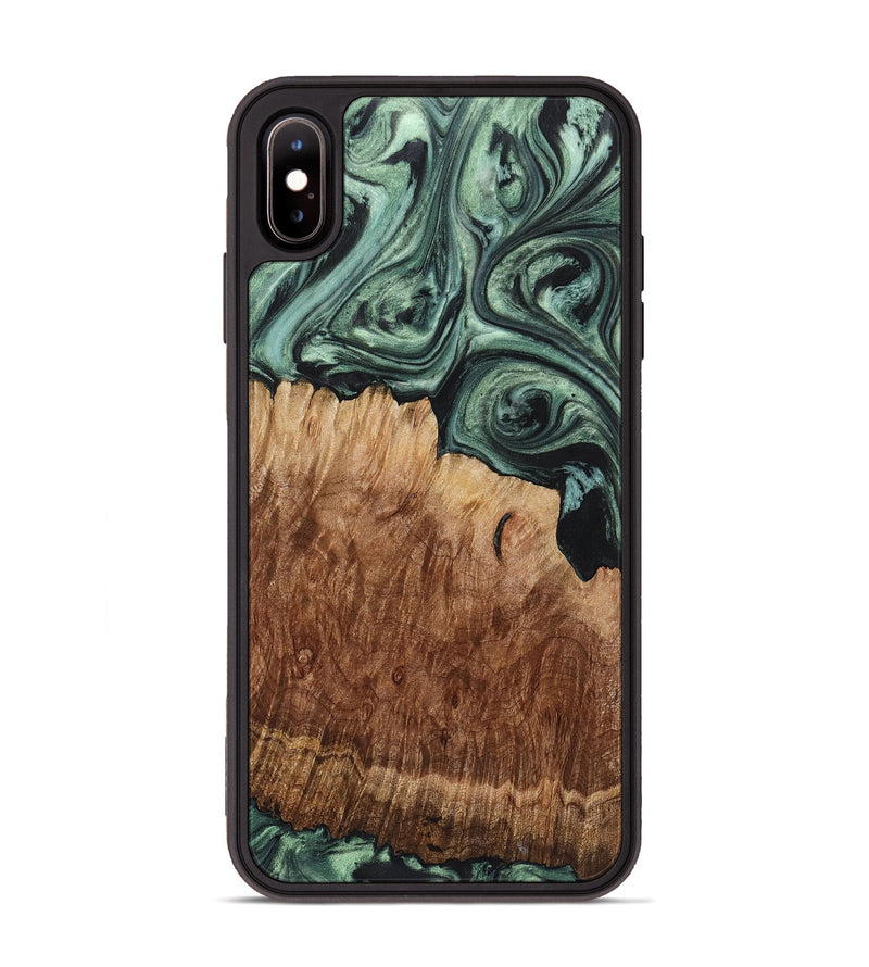 iPhone Xs Max Wood Phone Case - Rihanna (Green, 723445)