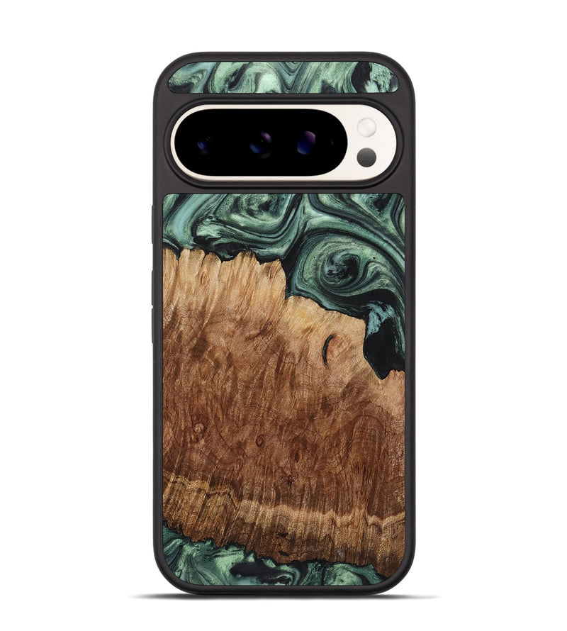 Pixel 9 Wood Phone Case - Rihanna (Green, 723445)