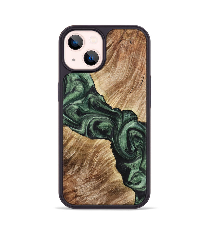 iPhone 14 Wood Phone Case - Eliza (Green, 723446)