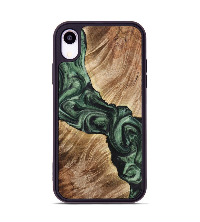 iPhone Xr Wood Phone Case - Eliza (Green, 723446)