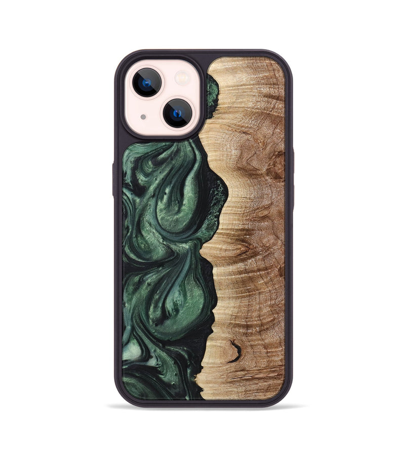 iPhone 14 Wood Phone Case - Shirley (Green, 723447)