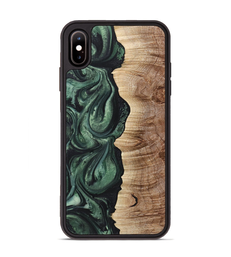 iPhone Xs Max Wood Phone Case - Shirley (Green, 723447)