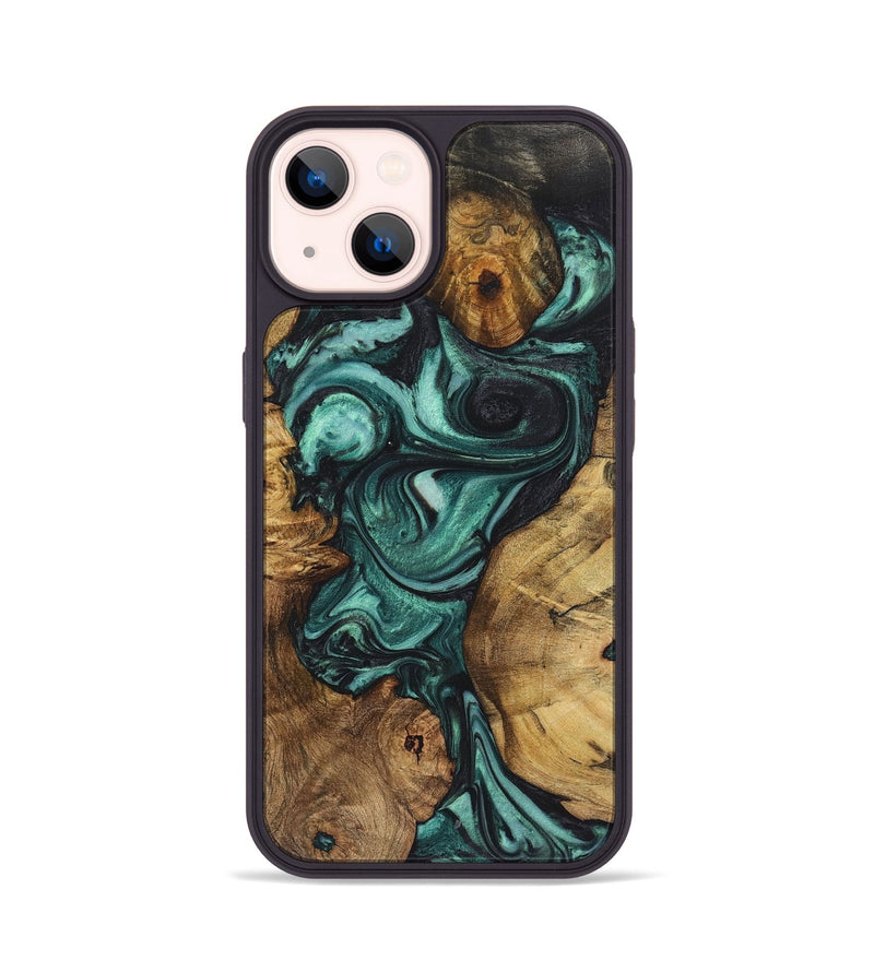 iPhone 14 Wood Phone Case - Donnie (Green, 723448)