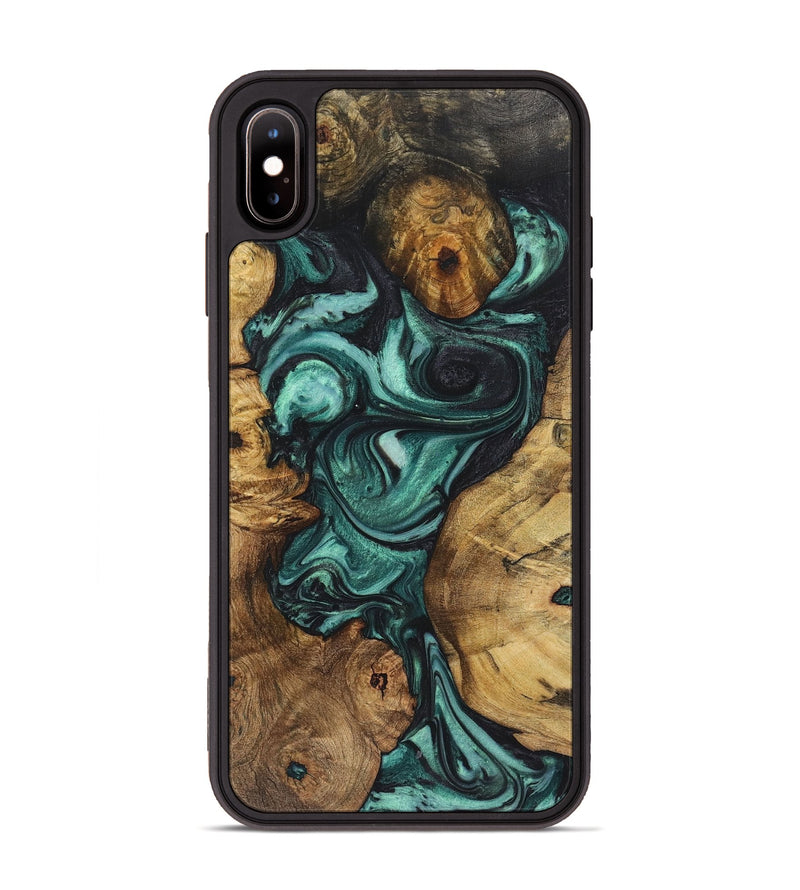 iPhone Xs Max Wood Phone Case - Donnie (Green, 723448)