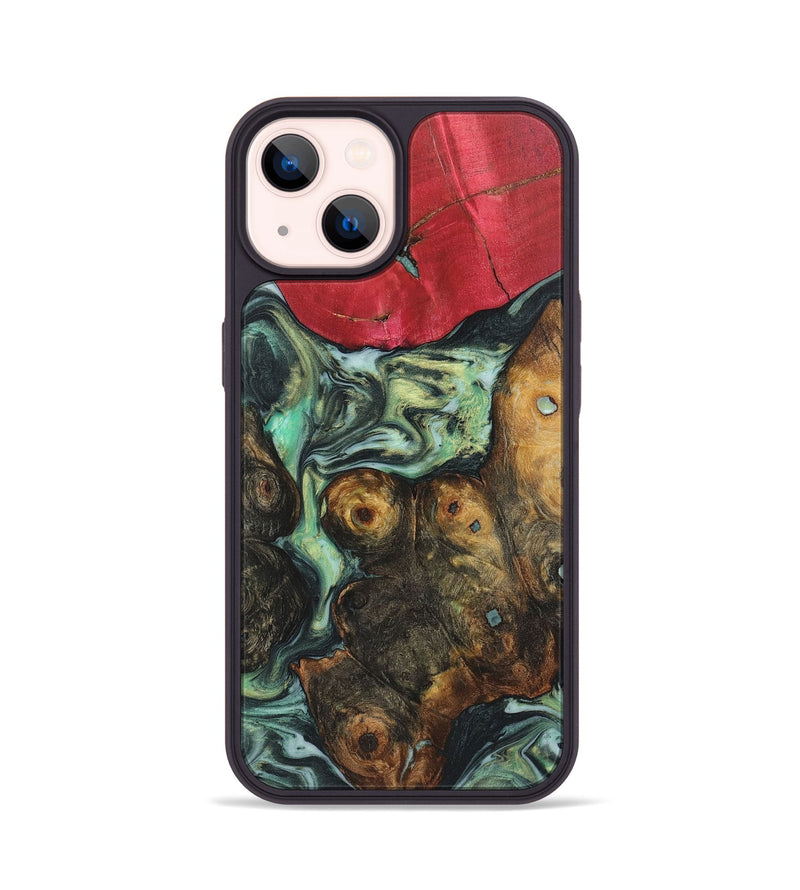 iPhone 14 Wood Phone Case - Alayna (Green, 723449)