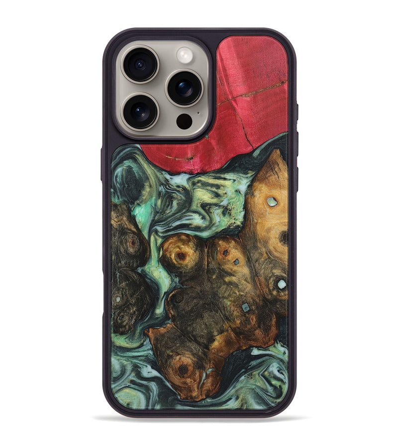 iPhone 16 Pro Max Wood Phone Case - Alayna (Green, 723449)