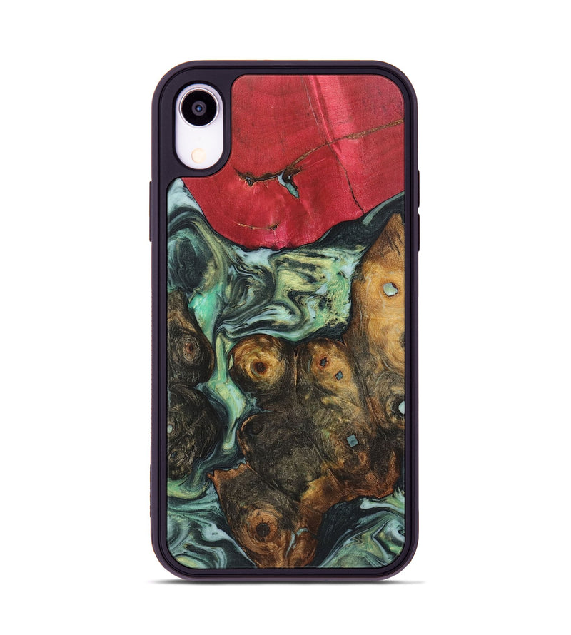 iPhone Xr Wood Phone Case - Alayna (Green, 723449)