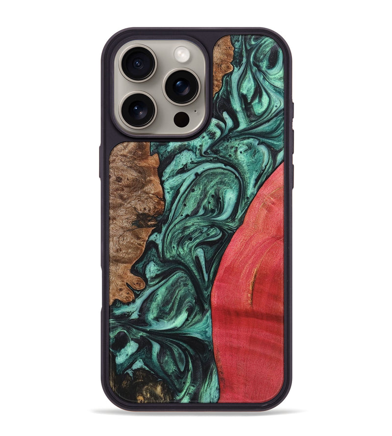 iPhone 16 Pro Max Wood Phone Case - Luka (Green, 723450)