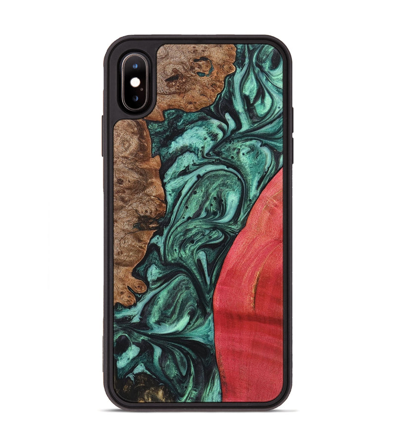 iPhone Xs Max Wood Phone Case - Luka (Green, 723450)