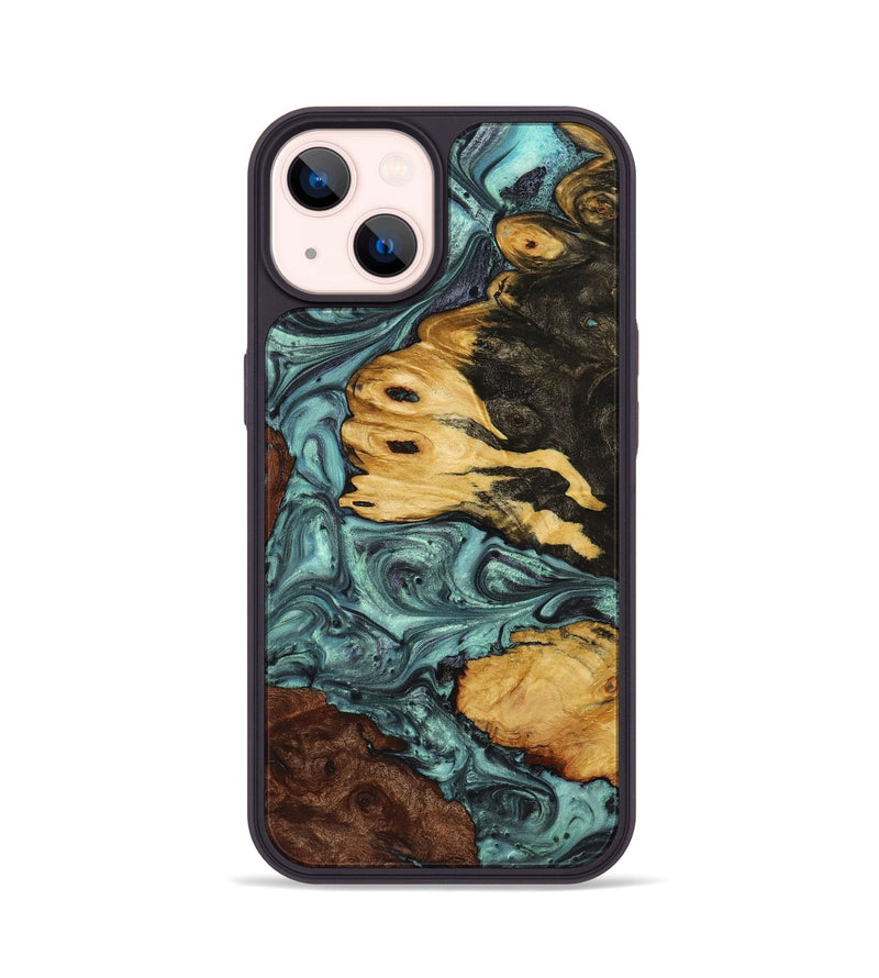 iPhone 14 Wood Phone Case - Alayah (Green, 723451)