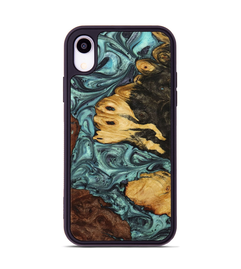 iPhone Xr Wood Phone Case - Alayah (Green, 723451)