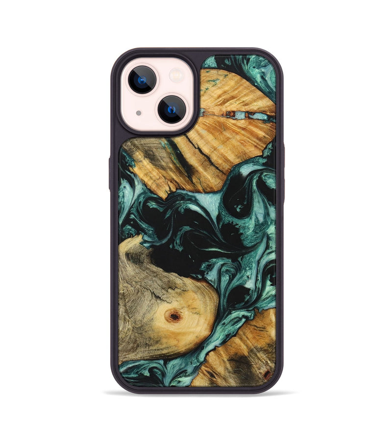 iPhone 14 Wood Phone Case - Hudson (Green, 723453)