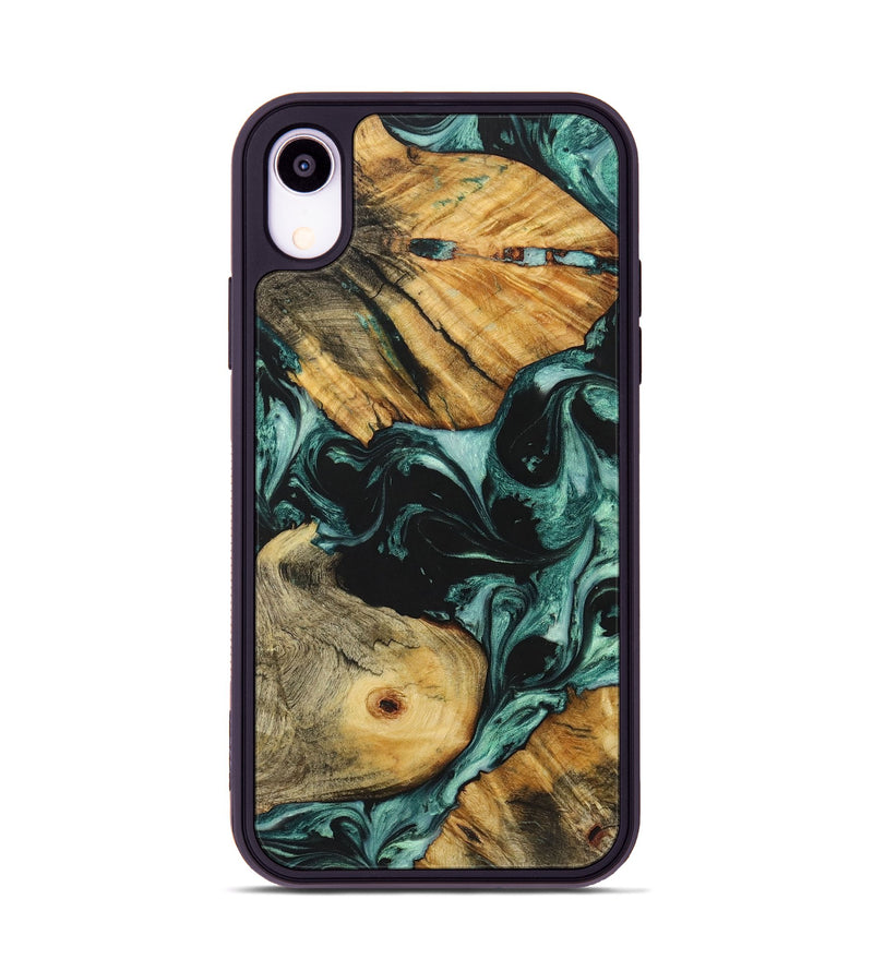 iPhone Xr Wood Phone Case - Hudson (Green, 723453)