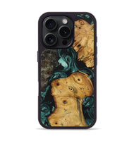 iPhone 16 Pro Wood Phone Case - Cedric (Green, 723455)