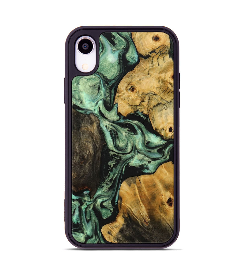 iPhone Xr Wood Phone Case - Kurt (Green, 723456)