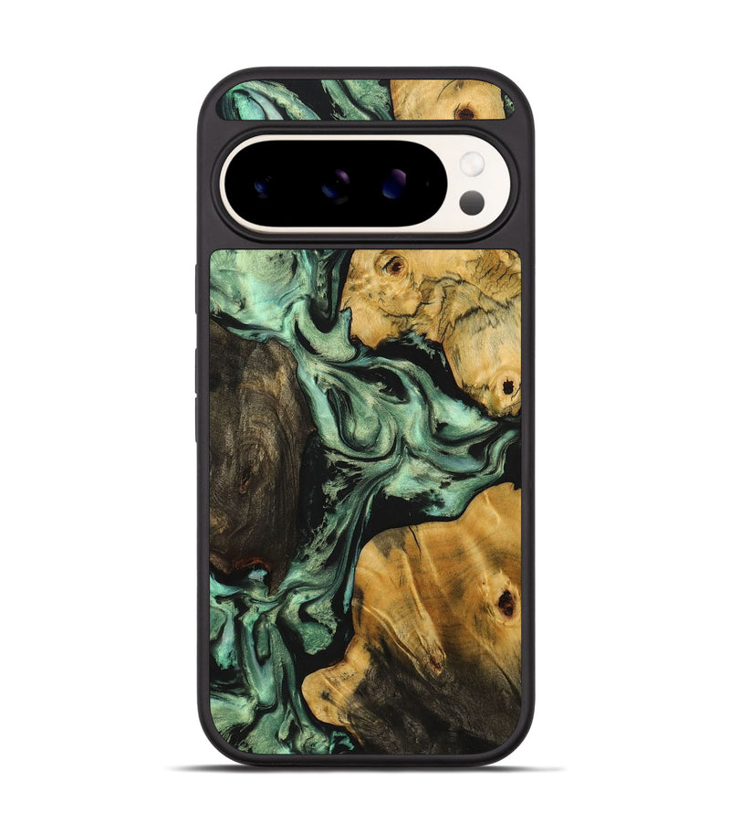 Pixel 9 Wood Phone Case - Kurt (Green, 723456)