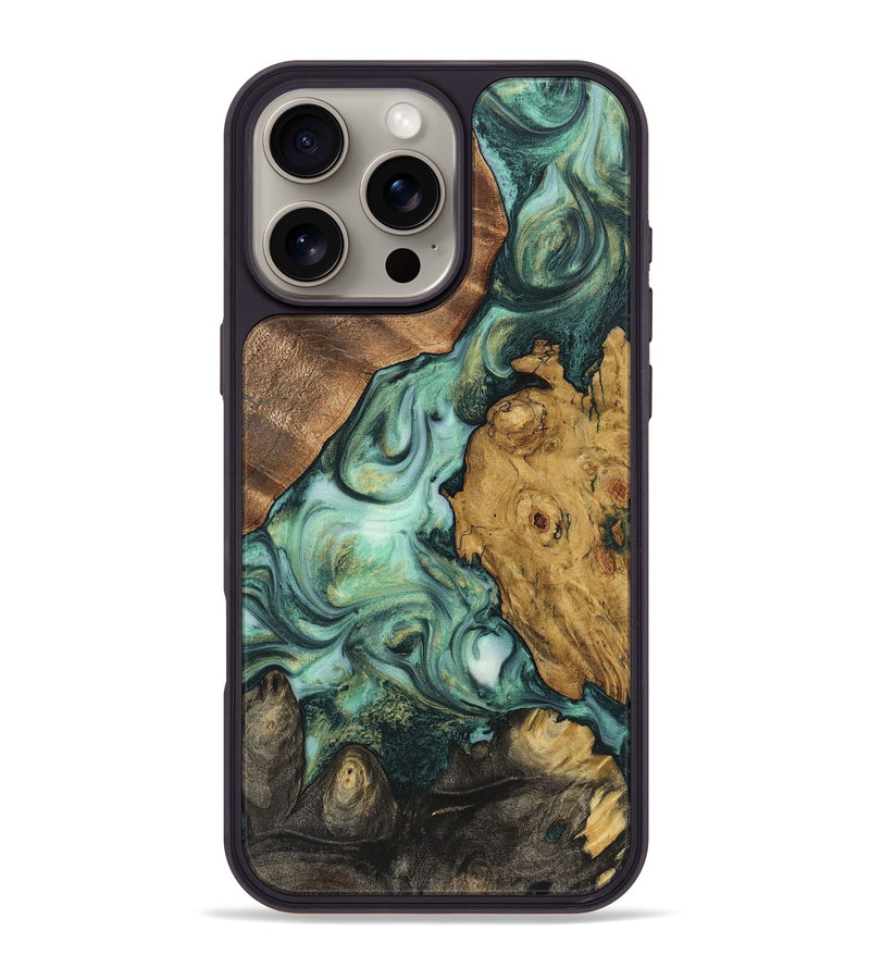 iPhone 16 Pro Max Wood Phone Case - Ayanna (Green, 723457)