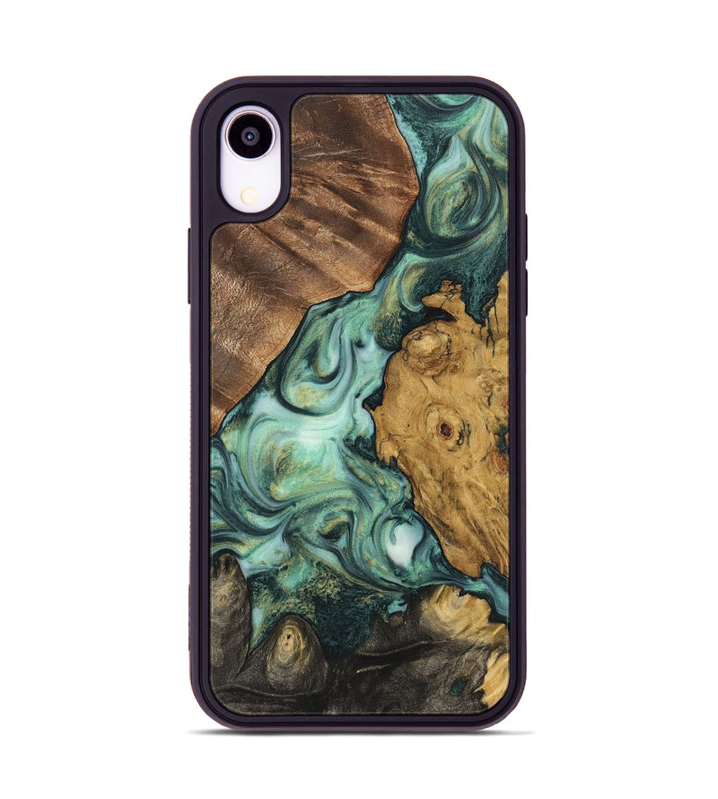 iPhone Xr Wood Phone Case - Ayanna (Green, 723457)