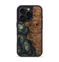 iPhone 16 Pro Wood Phone Case - Cameron (Green, 723459)