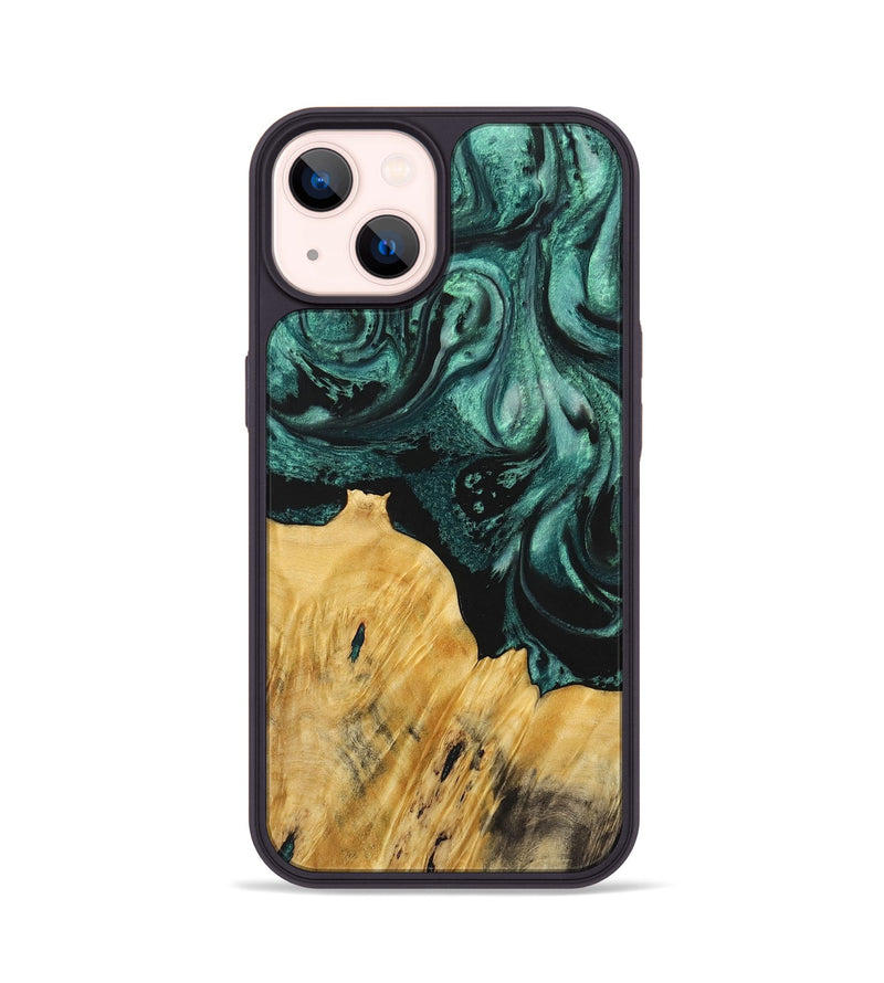 iPhone 14 Wood Phone Case - Magnolia (Green, 723462)