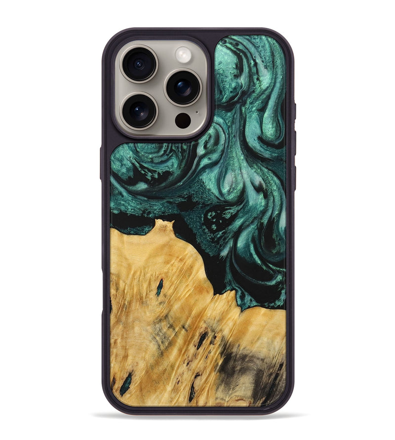 iPhone 16 Pro Max Wood Phone Case - Magnolia (Green, 723462)