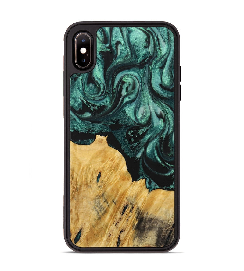 iPhone Xs Max Wood Phone Case - Magnolia (Green, 723462)