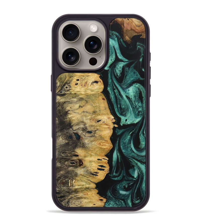 iPhone 16 Pro Max Wood Phone Case - Jayleen (Green, 723463)