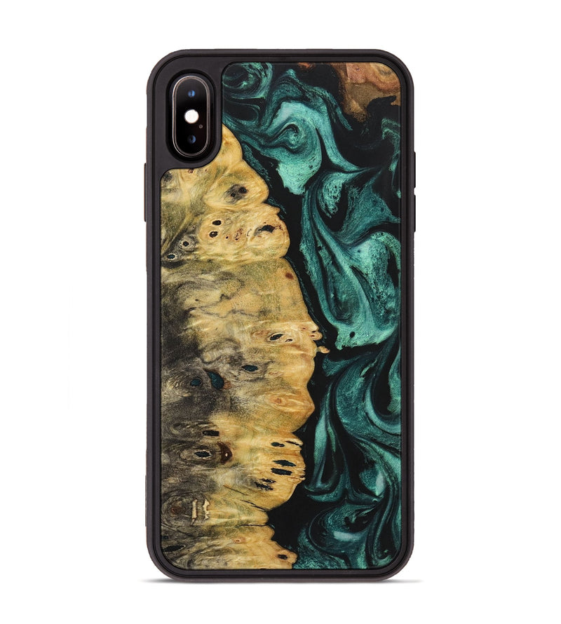 iPhone Xs Max Wood Phone Case - Jayleen (Green, 723463)