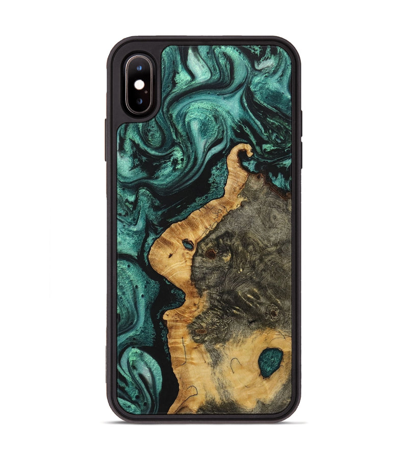 iPhone Xs Max Wood Phone Case - Eden (Green, 723464)