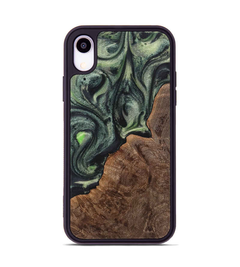 iPhone Xr Wood Phone Case - Mamie (Green, 723465)