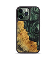 iPhone 13 Pro Wood Phone Case - April (Green, 723466)